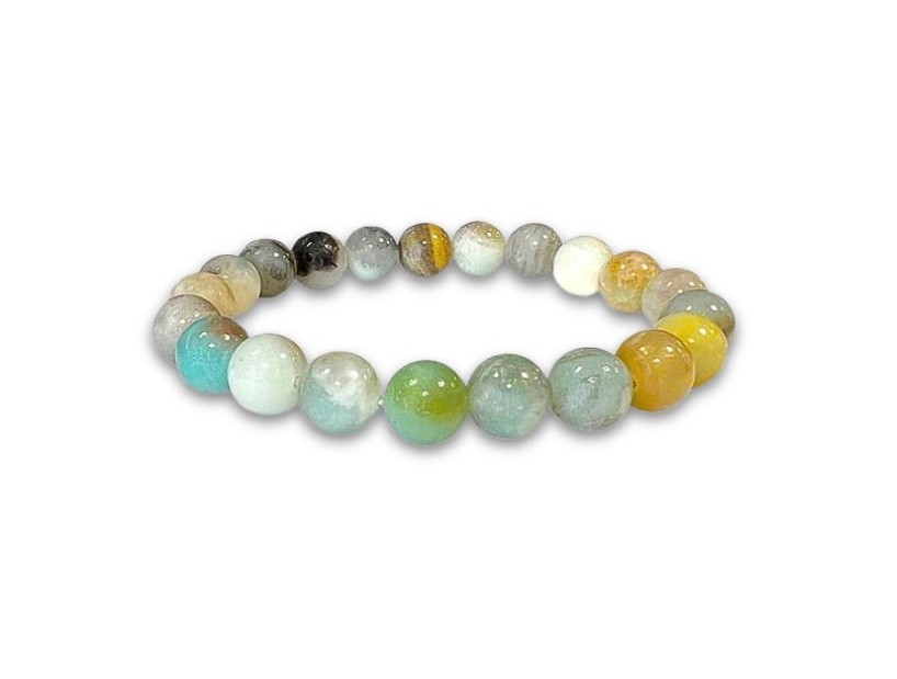 Bracciale multi-perla di amazzonite - 6 mm